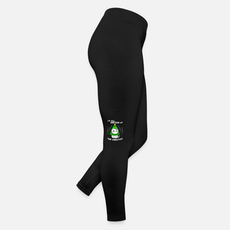 Drôle de chat avec un arbre de Noël, dit Xma Legging en jersey Femme