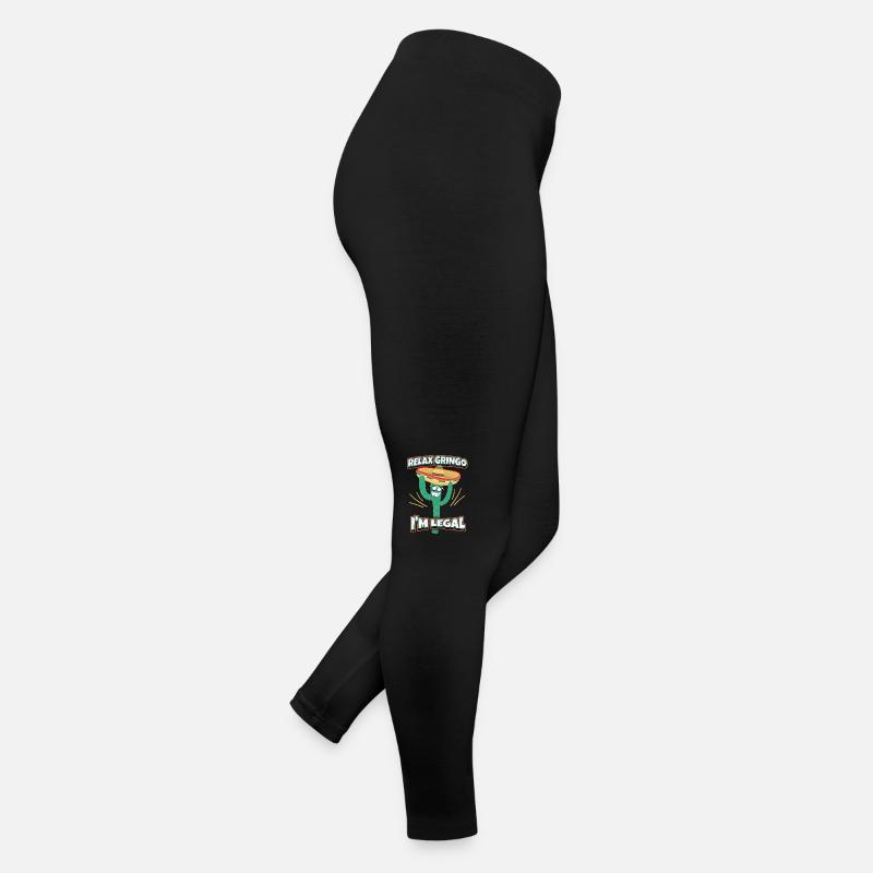 Lustiger-Kaktus Mexiko, Comic-Sombrero, Spruch Frauen Jersey Leggings