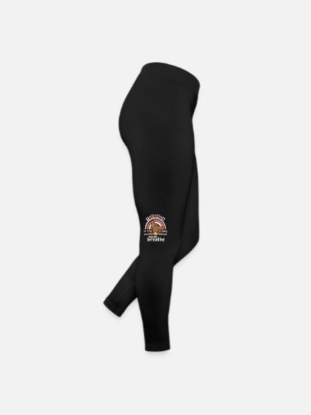 Lustiger Yoga Sloth, Yoga Faultier mit Regenbogen - Frauen Jersey Leggings - Schwarz - Rechts