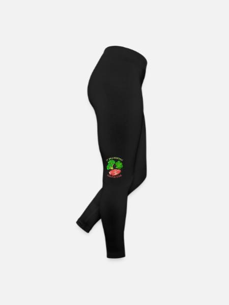Brocoli, steak, drôle de dicton pour les mangeurs de viande - Legging en jersey Femme - noir - Droite