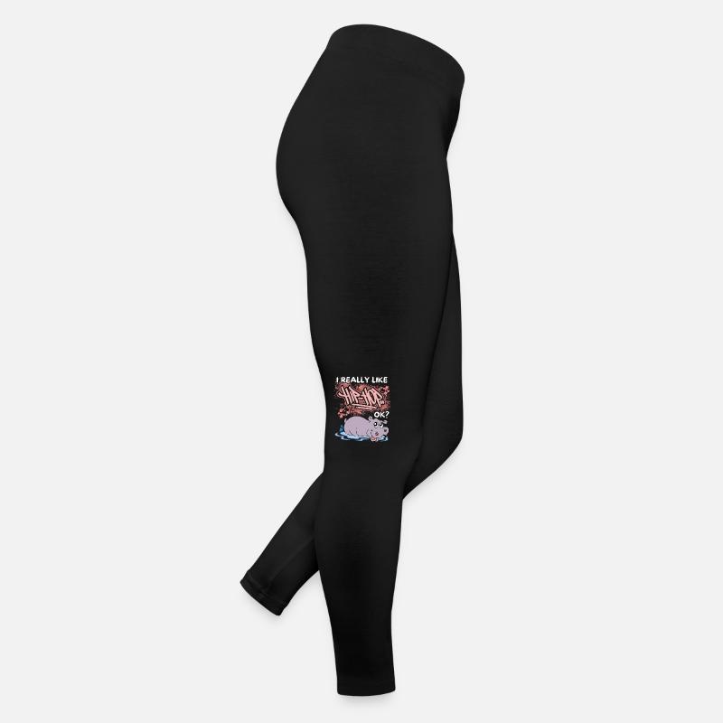 Lustiges Nilpferd, Flusspferd, Hip-Hop Spruch, Pun Frauen Jersey Leggings