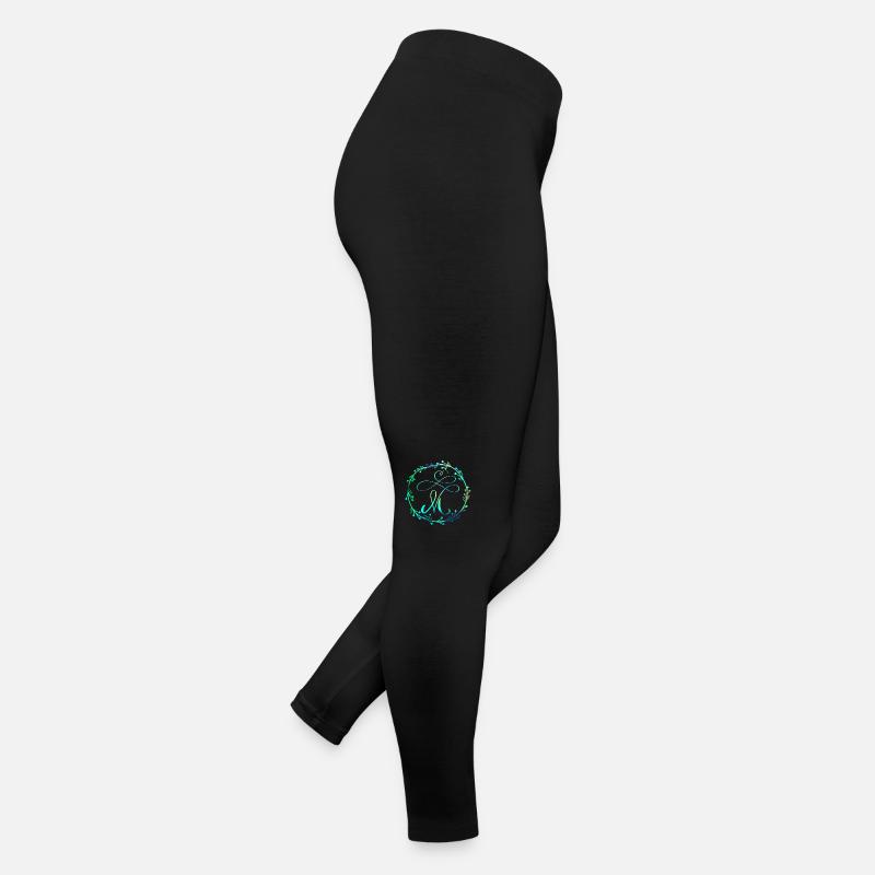 Monogramm, Buchstabe M, Kalligrafie Ornament Frauen Jersey Leggings