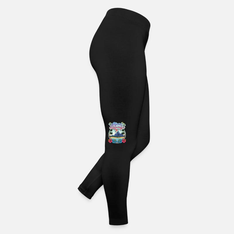 Plages d’Aloha, Aloha hawaïen, Hibiscus Dire Legging en jersey Femme