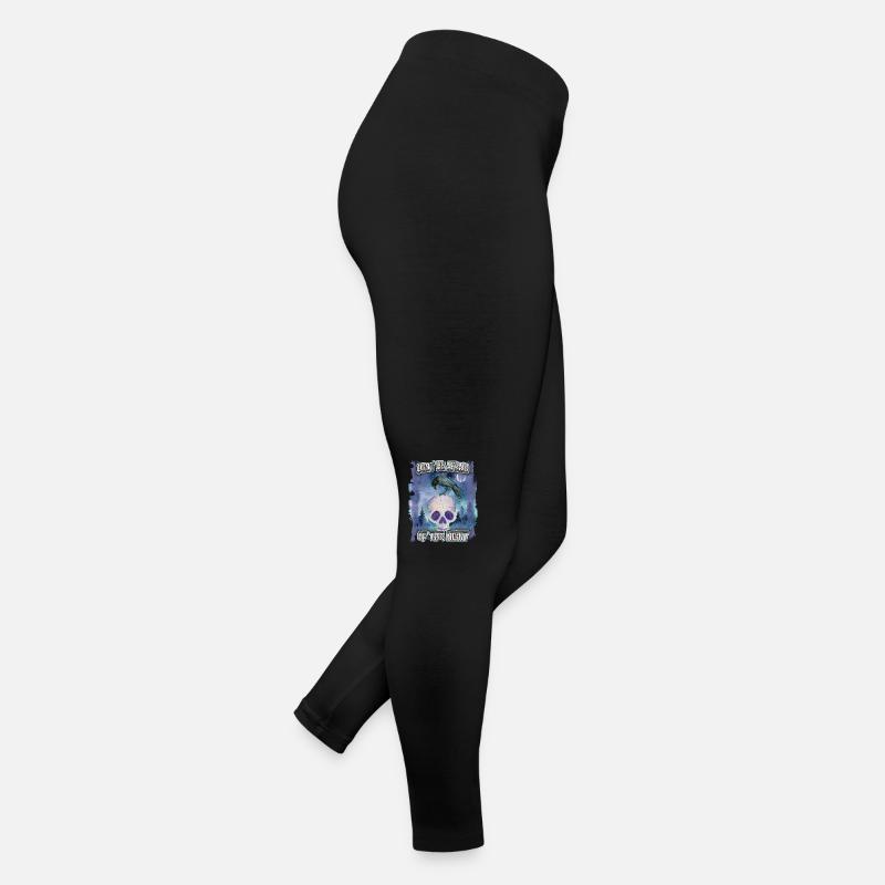 Crâne avec des corbeaux, nuit étrange, disant Legging en jersey Femme