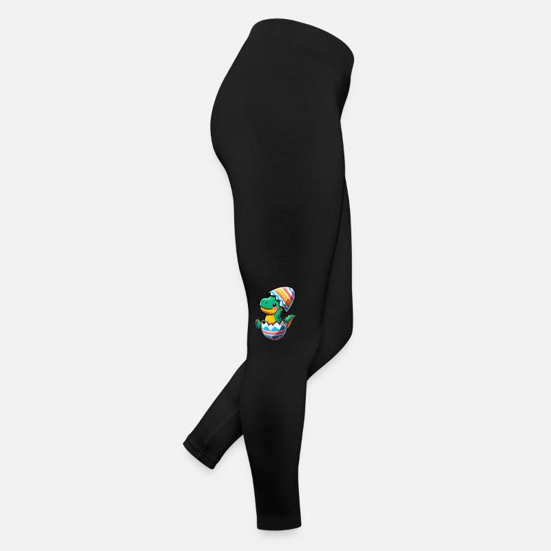 T-Rex Dino comme œuf de Pâques, coquilles d’œufs maladroites Legging en jersey Femme