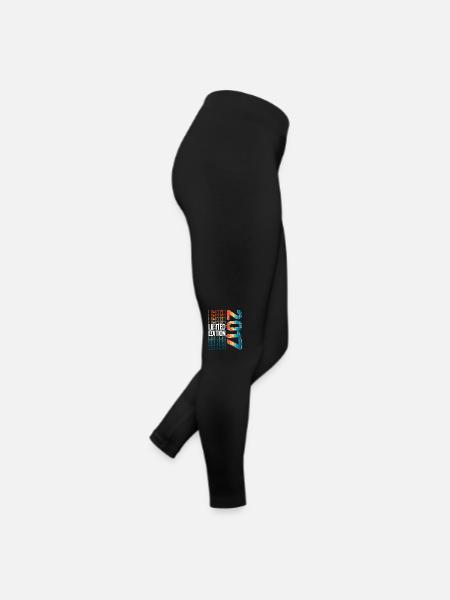 Limited Edition seit 2017 Geburtstag Vintage 2017 - Frauen Jersey Leggings - Schwarz - Rechts