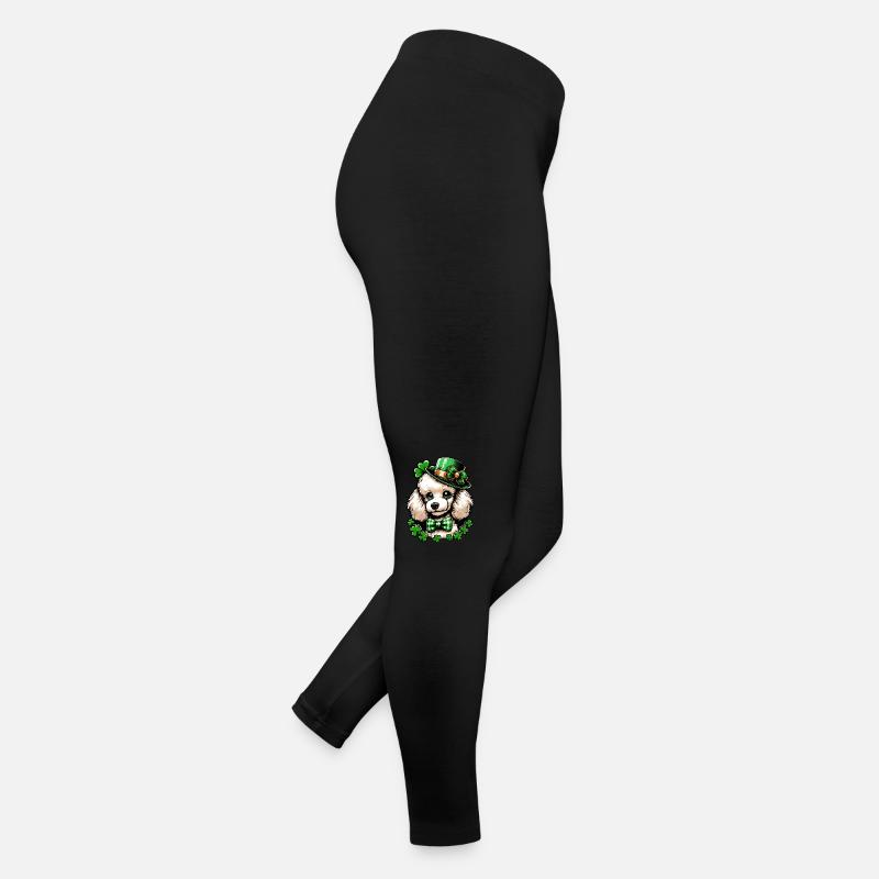 Sweet St. Patrick’s Day mignon caniche comique Legging en jersey Femme