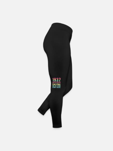Edition limitée depuis 1937 Anniversaire Millésime 1937 - Legging en jersey Femme - noir - Droite