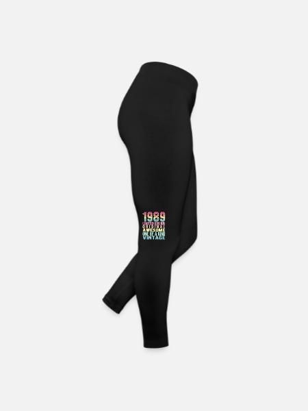 Edition limitée depuis 1989 Anniversaire Millésime 1989 - Legging en jersey Femme - noir - Droite