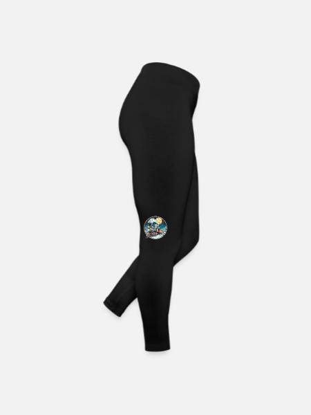 Souris de Noël chemin de fer miniature chemin de fer enfants - Legging en jersey Femme - noir - Droite