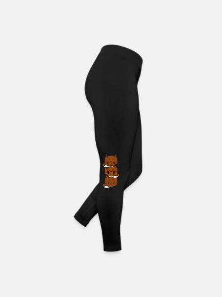3 chats mignons l’un sur l’autre tour trois amis équipe - Legging en jersey Femme - noir - Droite