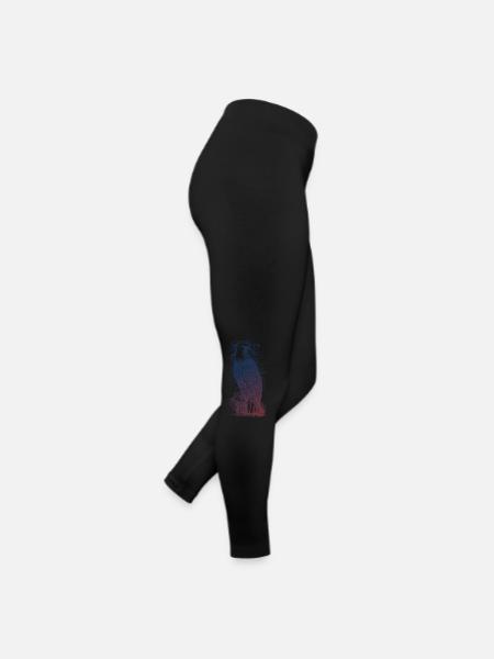 Adler - Frauen Jersey Leggings - Schwarz - Rechts