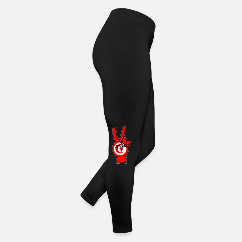 Tunisia Flag Peace Victory Symbol Women’s Jersey Leggings