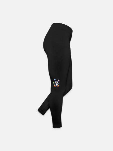 Pingouin jonglant avec les œufs de Pâques, artiste du pôle Sud - Legging en jersey Femme - noir - Droite