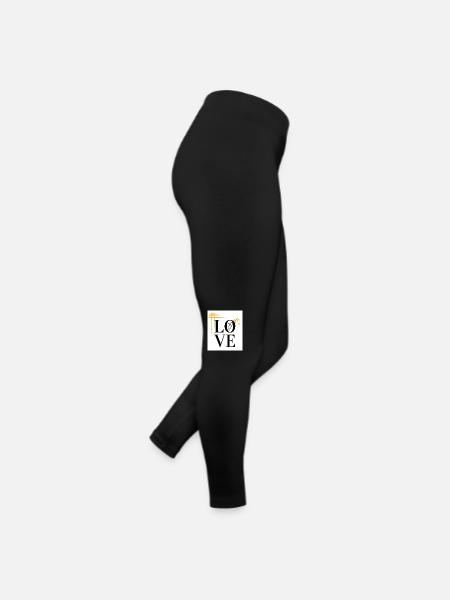 Love yourself - Women’s Jersey Leggings - black - Right