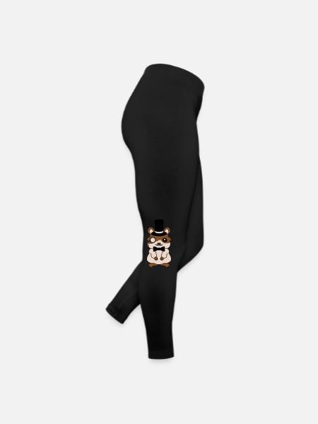 Mr. Hamster Cylinder Hat - Women’s Jersey Leggings - black - Right