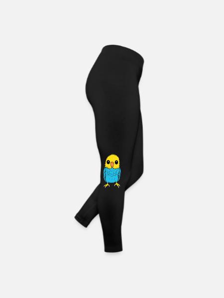 Cute little parakeet - Women’s Jersey Leggings - black - Right