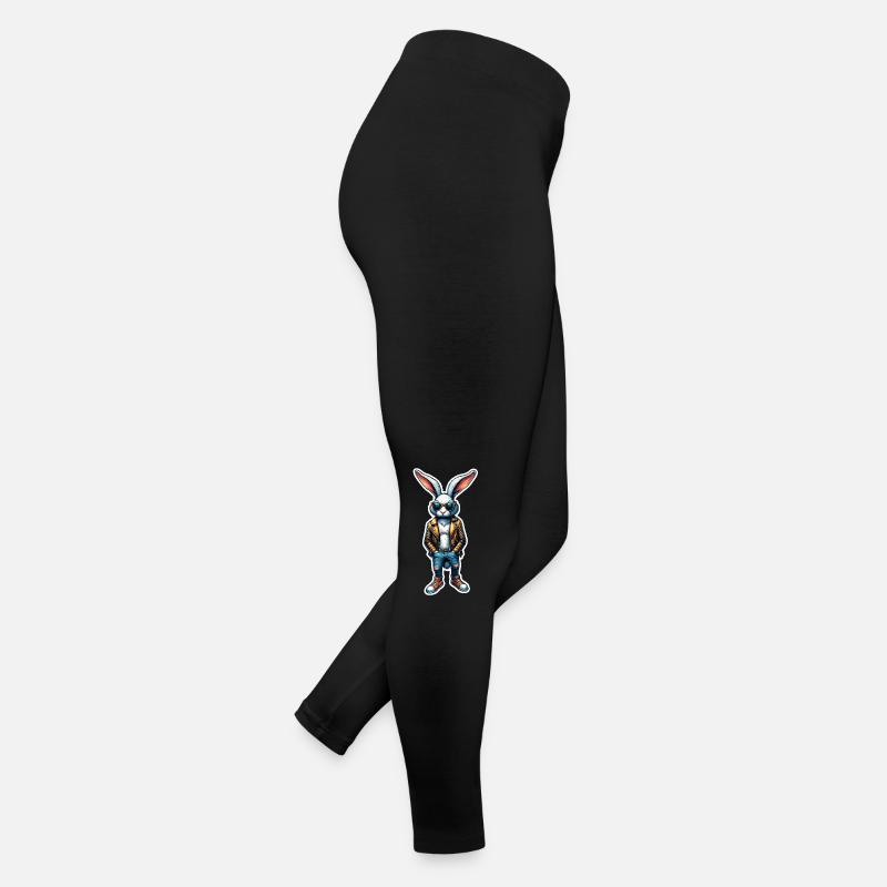 Easter bunny cool with sunglasses Women’s Jersey Leggings