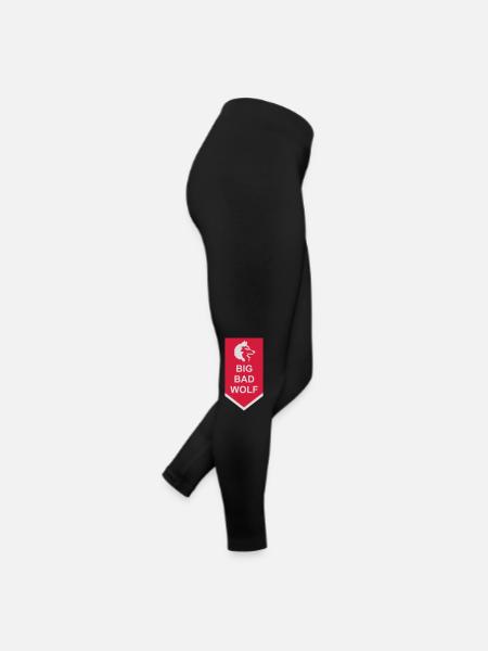 big bad wolf quote - Women’s Jersey Leggings - black - Right