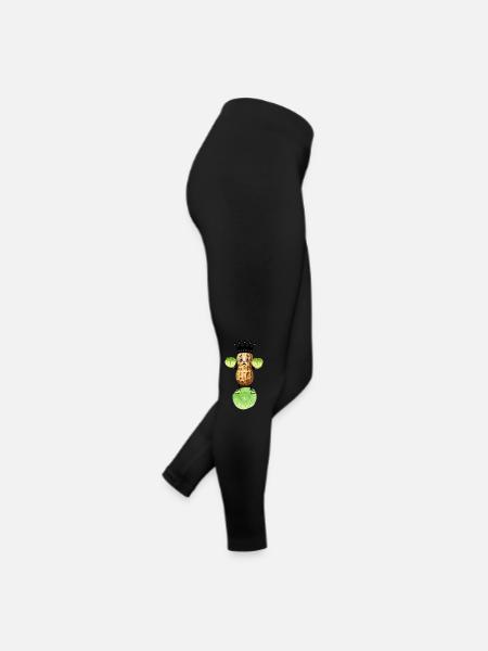 Chou d’arachide Chou royal végétal Drôle - Legging en jersey Femme - noir - Droite