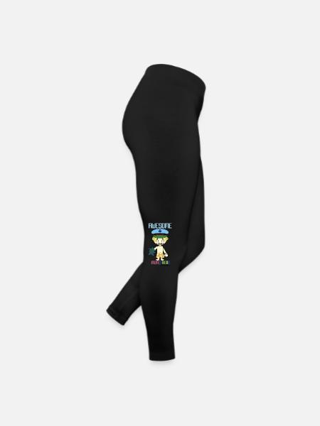 Super - MEME FRENS von DEEX. RAUM - Frauen Jersey Leggings - Schwarz - Rechts