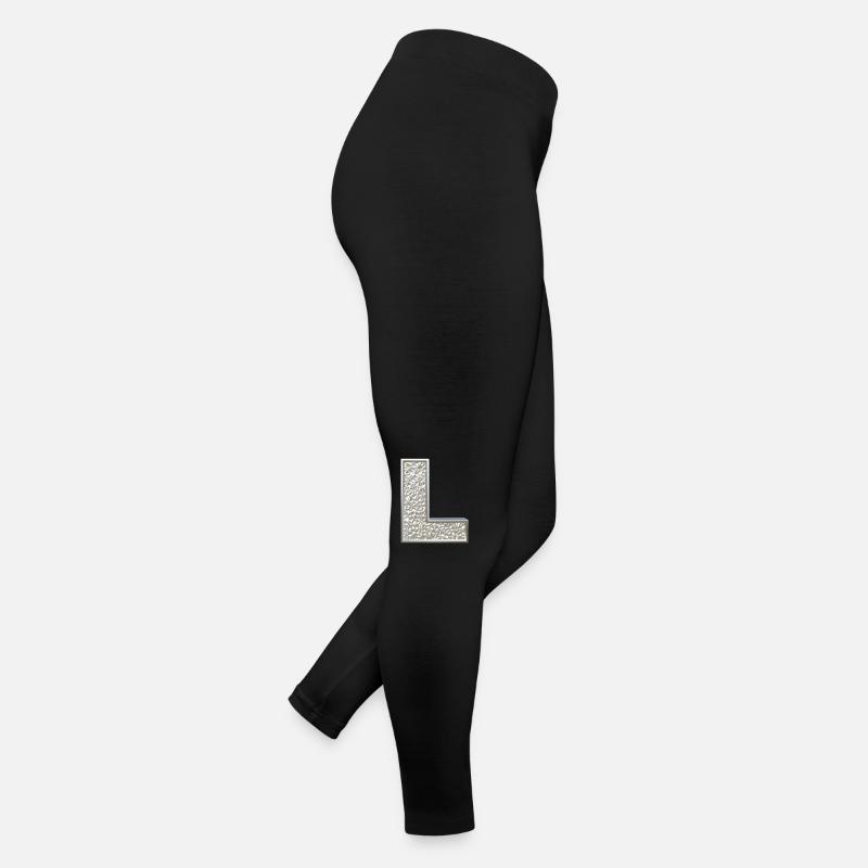 L, lettre, initiale, monogramme, Legging en jersey Femme