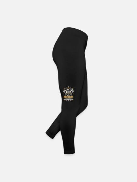 Janvier 2002 21 Ans Rétro Cadeau D'anniversaire - Legging en jersey Femme - noir - Droite