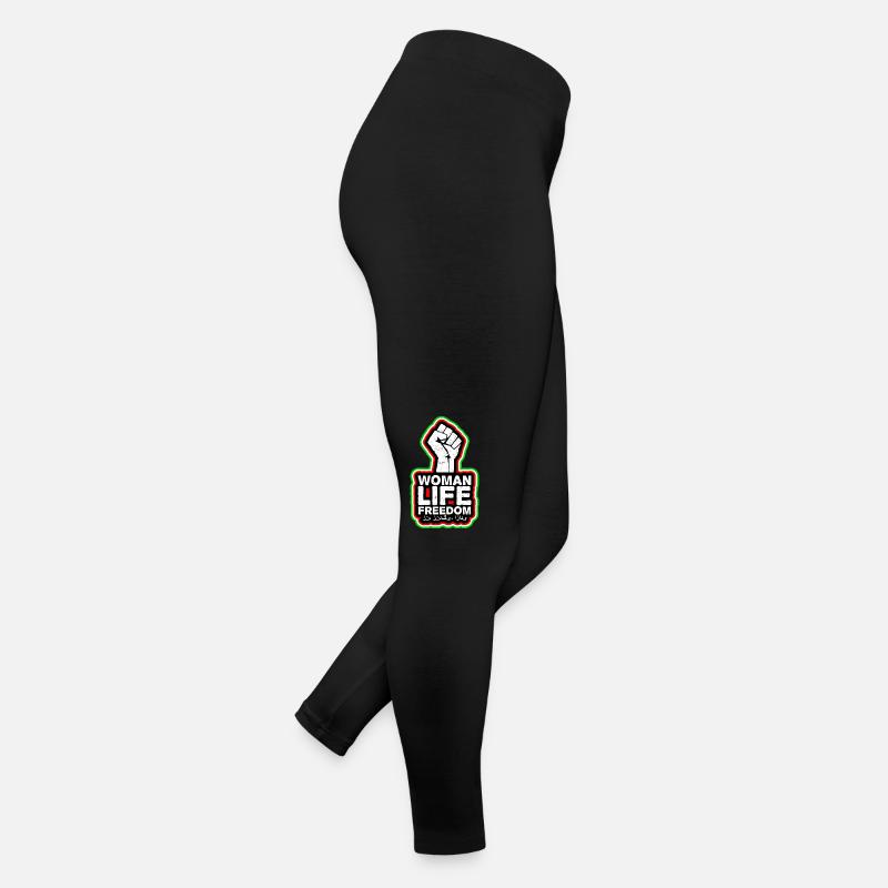 Frau Leben Freiheit | Faust mit Iran-Outline Frauen Jersey Leggings