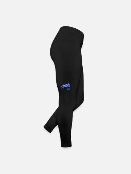 FRONTOSA BLUE ZAIRE - FRONTOSA-BUNTBARSCH-AQUARIANER - Frauen Jersey Leggings - Schwarz - Rechts