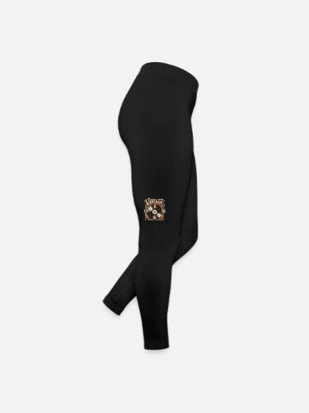Retro Vinyl Vintage Legend 1970's Birthday - Women’s Jersey Leggings - black - Right