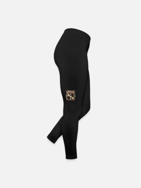 Retro Vinyl Vintage Legend 1961 Geburtstag - Frauen Jersey Leggings - Schwarz - Rechts