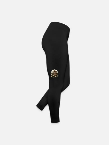 Old Hiking Boots Hiking Boots Outdoor Adventure - Women’s Jersey Leggings - black - Right