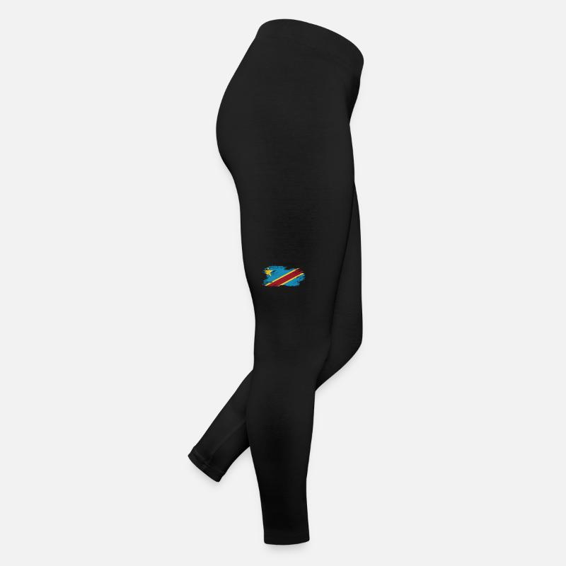 Kongo - Nationalfahne, Pinseleffekt Frauen Jersey Leggings