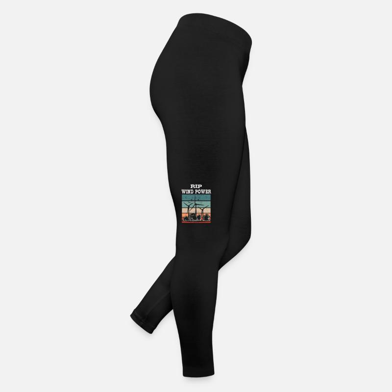Wind Power RIP, No to Wind Energy Women’s Jersey Leggings