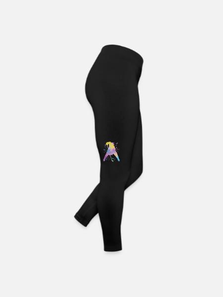 Eishockeyspieler Jungen Eishockey - Frauen Jersey Leggings - Schwarz - Rechts