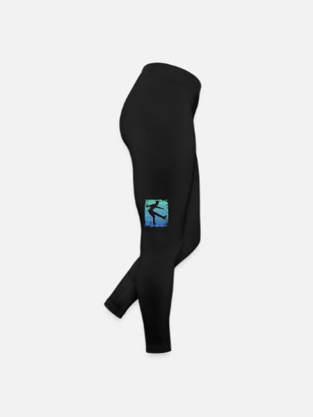 Figure Skating Figure Skating Ice Skating - Women’s Jersey Leggings - black - Right