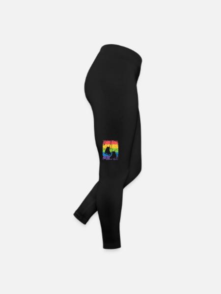 Figure Skating Figure Skating Ice Skating - Women’s Jersey Leggings - black - Right