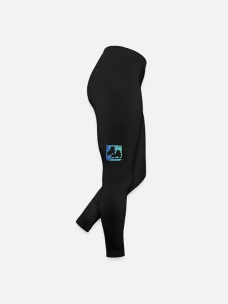 Figure Skating Figure Skating Ice Skating - Women’s Jersey Leggings - black - Right