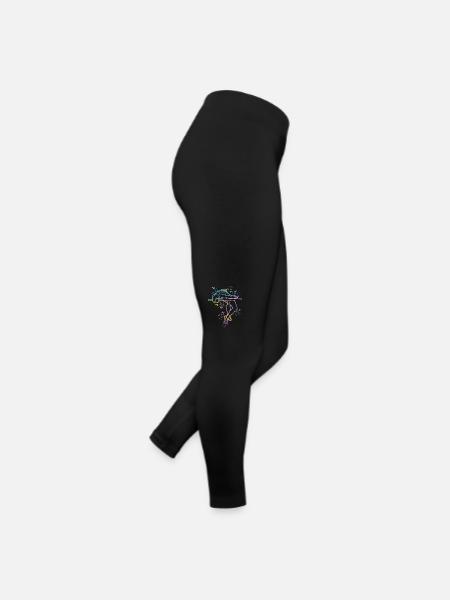 Hochspringer Wasserfarben Hochsprung - Frauen Jersey Leggings - Schwarz - Rechts