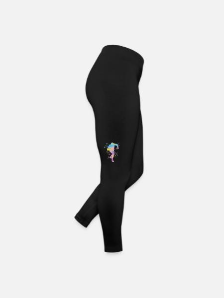 Shot Putter Colorsplash Shot Put - Women’s Jersey Leggings - black - Right