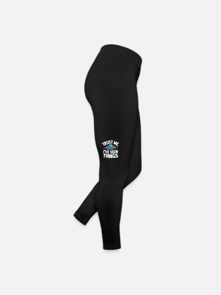 Alien UFO Aliens Außerirdischer - Frauen Jersey Leggings - Schwarz - Rechts