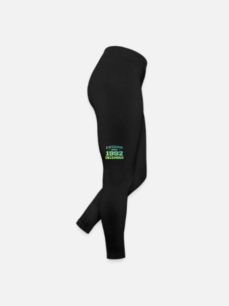 Anniversaire Décembre 1992 - Cadeau Decembre 1992 - Legging en jersey Femme - noir - Droite
