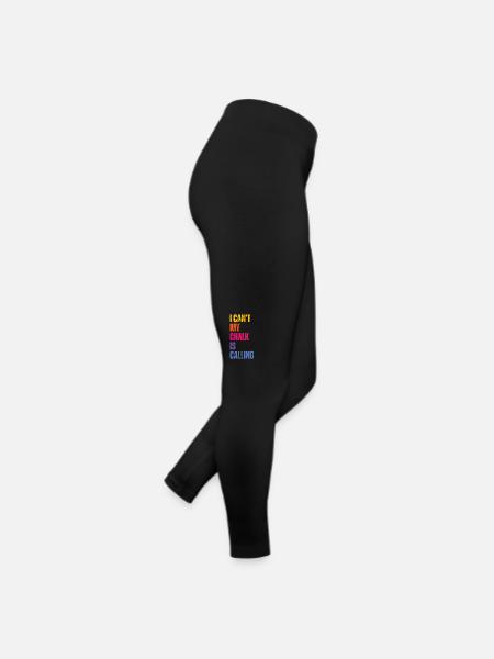 Je ne peux pas que ma craie appelle Boulderer - Legging en jersey Femme - noir - Droite