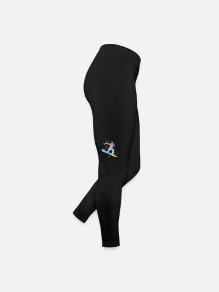 Snowboarder Snowboarding Snowboard - Women’s Jersey Leggings - black - Right