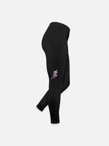 Sprinter Colorsplash Sprintender Sprint - Frauen Jersey Leggings - Schwarz - Rechts