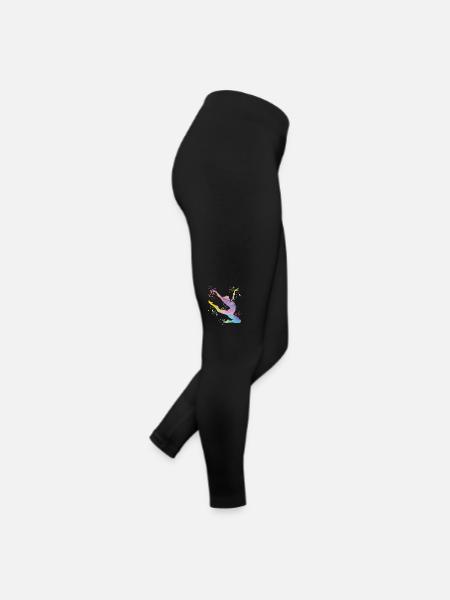 Gymnastique au sol Gymnastique artistique - Legging en jersey Femme - noir - Droite