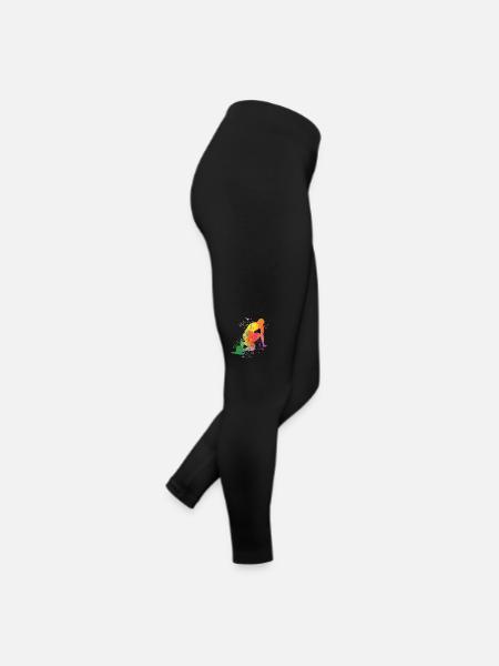 Sprinter Colorsplash Sprintender Sprint - Frauen Jersey Leggings - Schwarz - Rechts