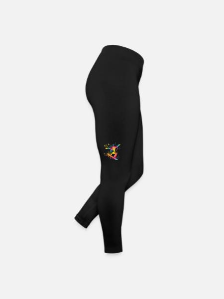Snowboarder Snowboarding Snowboard - Women’s Jersey Leggings - black - Right