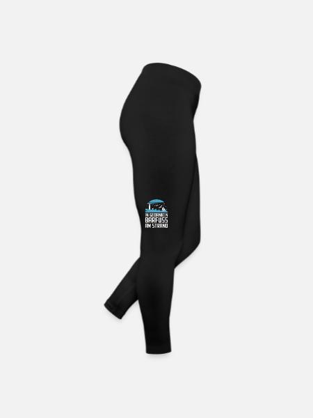 Baltic Sea North Sea coast Barefoot on the beach in thoughts - Women’s Jersey Leggings - black - Right