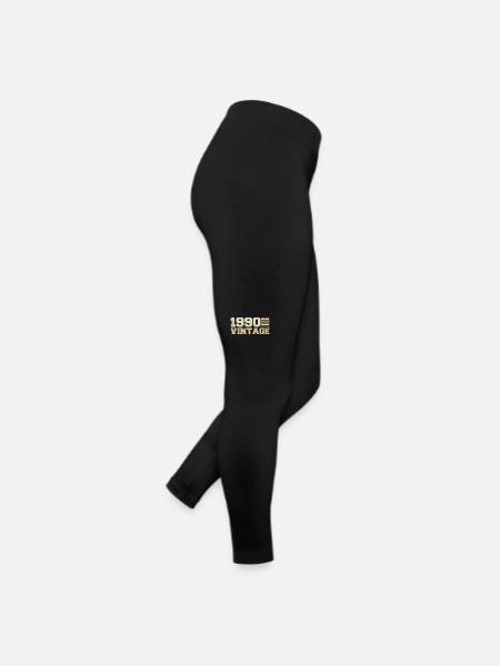 1990 Geburtstagsgeschenk 1990 Jahrgang 1990 Geschenk - Frauen Jersey Leggings - Schwarz - Rechts